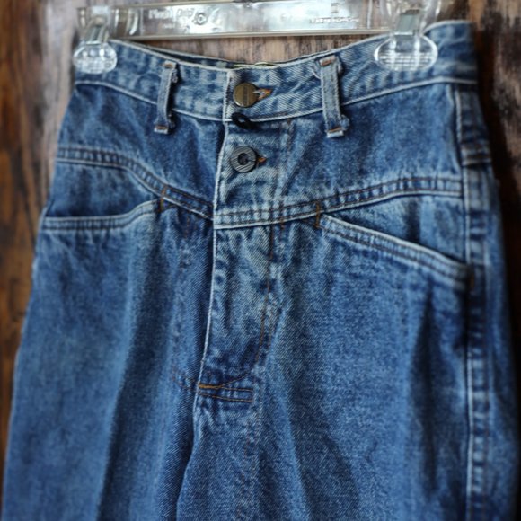VINTAGE Forenza Authentic Sportswear High Waist Jeans 80s Size 6 Ankle Length - Picture 4 of 7